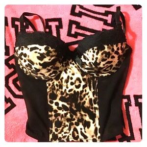 Gillian & O’Malley intimates leopard corset